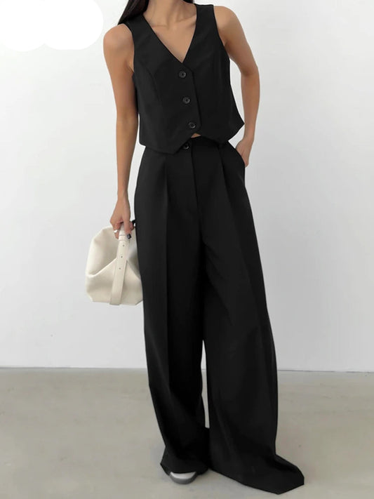 Black Long Pants Suits Women